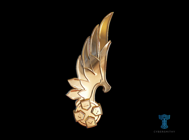 Winged D-pad in 14K Yellow Gold