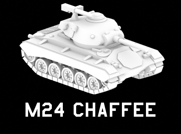 M24 Chaffee in White Natural Versatile Plastic: 1:220 - Z