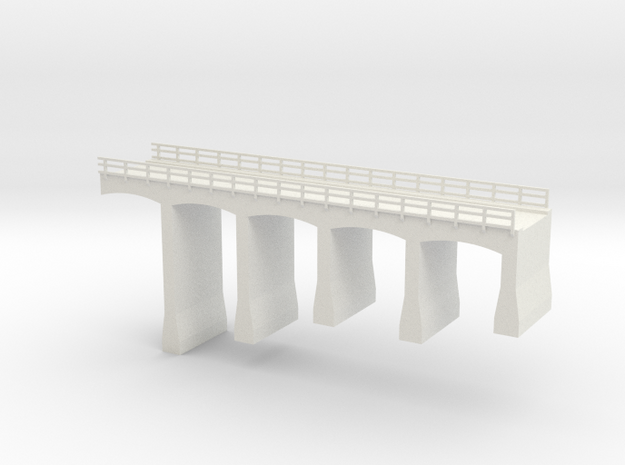 North Fork Bridge Section 4 N scale in White Natural Versatile Plastic