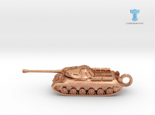 Tank - IS-3 - keychain in Polished Bronze