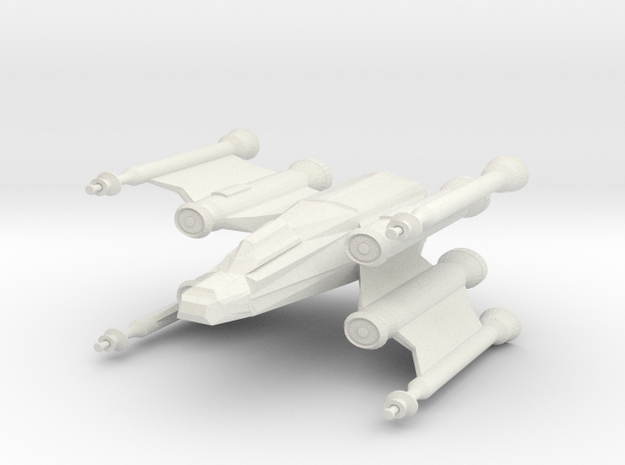 Space Fighter in White Natural Versatile Plastic
