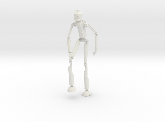 Robotman 15cm in White Natural Versatile Plastic