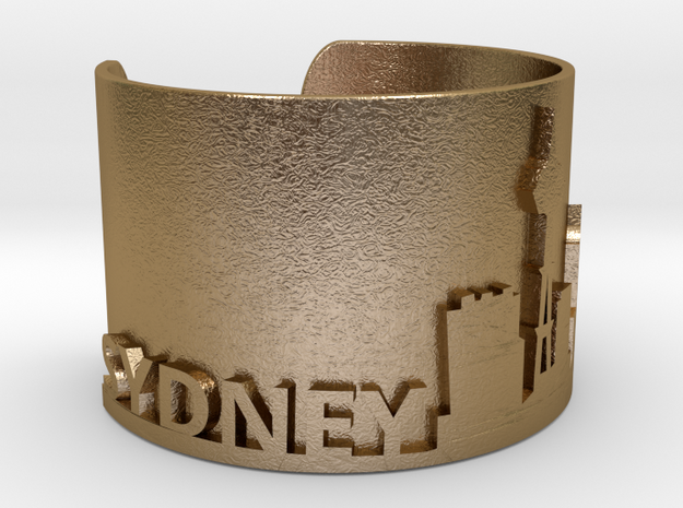 Sidney Skyline Ring in Polished Gold Steel