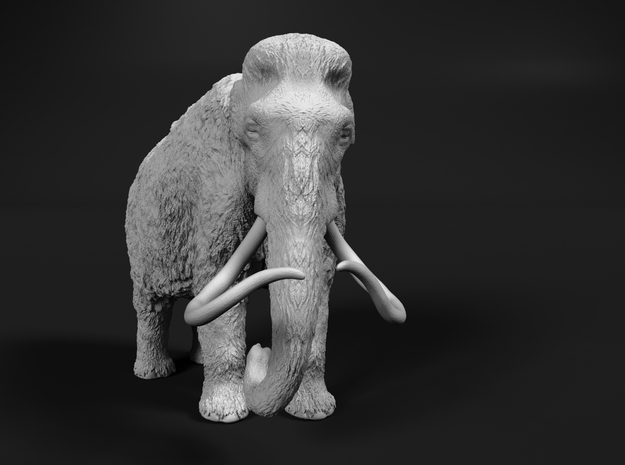 Woolly Mammoth 1:48 Standing Female in White Natural Versatile Plastic