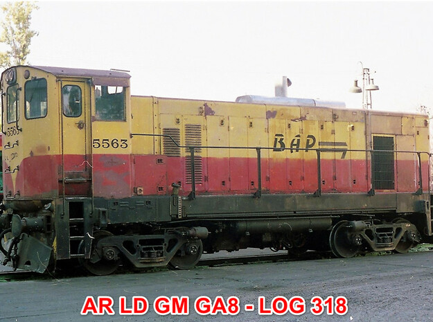 H0 D GM GA8 Diesel Locomotive in Tan Fine Detail Plastic