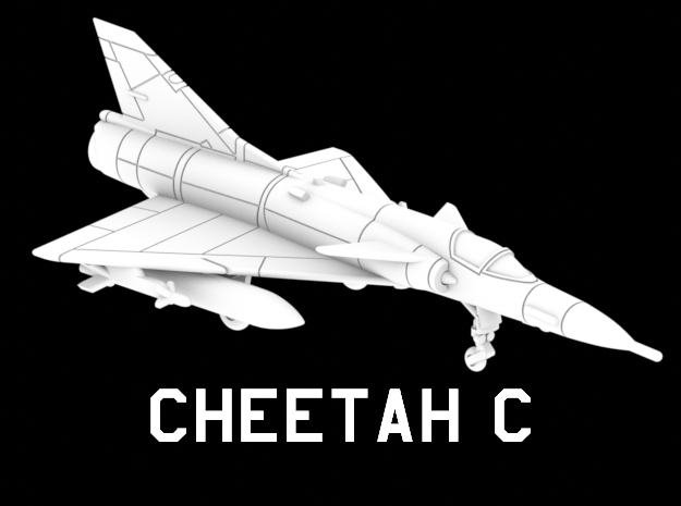 Cheetah C (Loaded) in White Natural Versatile Plastic: 1:220 - Z