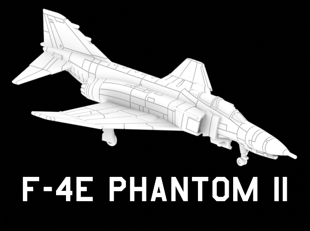 F-4E Phantom II (Clean) in White Natural Versatile Plastic: 1:220 - Z