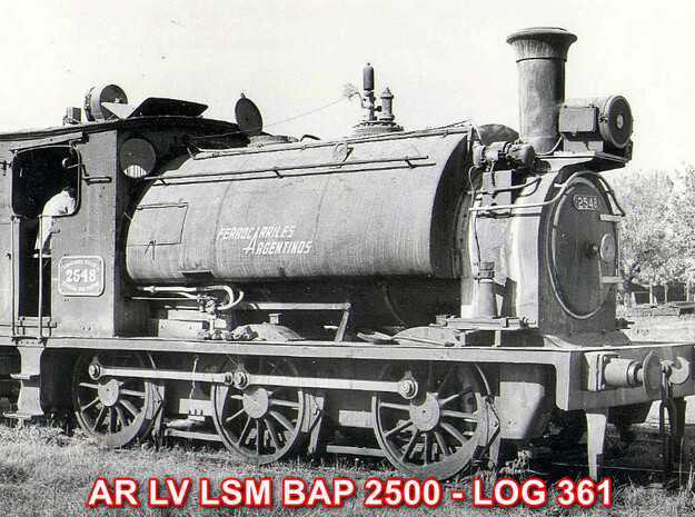 H0 V BAP 2500 Steam Locomotive in Tan Fine Detail Plastic