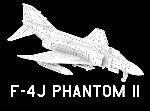 F-4J Phantom II (Loaded) in White Natural Versatile Plastic: 1:220 - Z