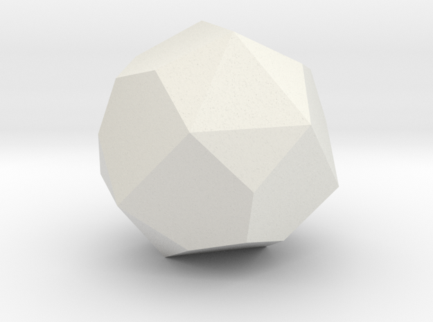 02. Self Dual Icosioctahedron Pattern 2 - 1in in White Natural Versatile Plastic
