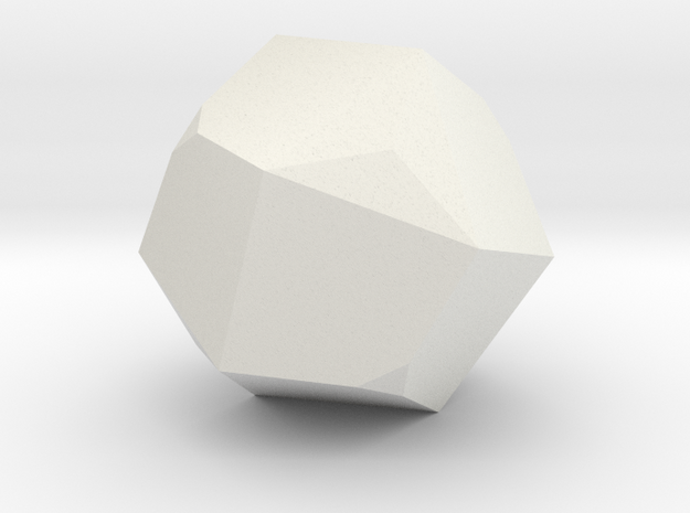 03. Self Dual Icosioctahedron Pattern 3 - 1in in White Natural Versatile Plastic