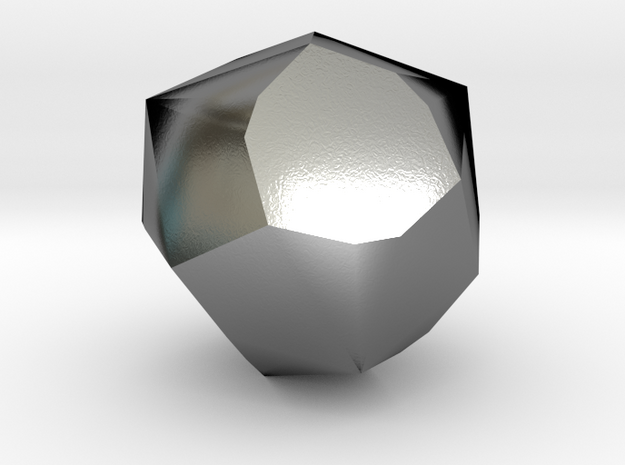 05. Self Dual Tetracontahedron Pattern 1 - 10mm in Polished Silver
