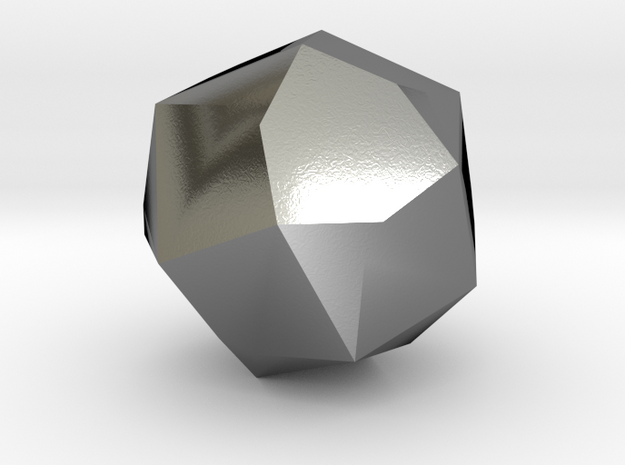 06. Self Dual Tetracontahedron Pattern 2 - 10mm in Polished Silver