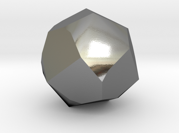 07. Self Dual Tetracontahedron Pattern 3 - 10mm in Polished Silver