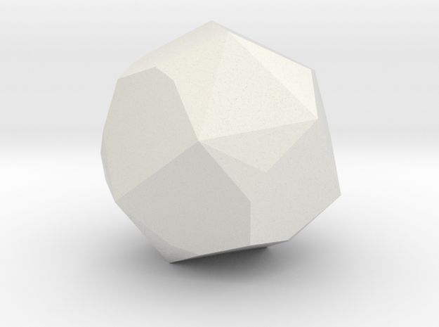07. Self Dual Tetracontahedron Pattern 3 - 1in in White Natural Versatile Plastic
