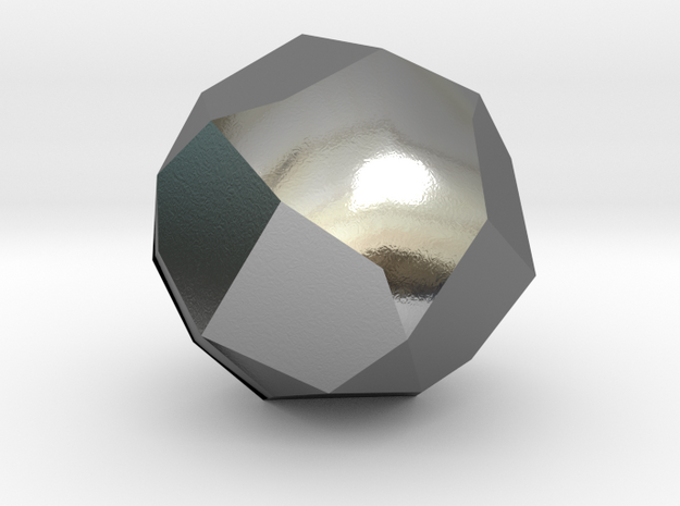 10. Self Dual Tetracontahedron Pattern 6 - 10mm in Polished Silver