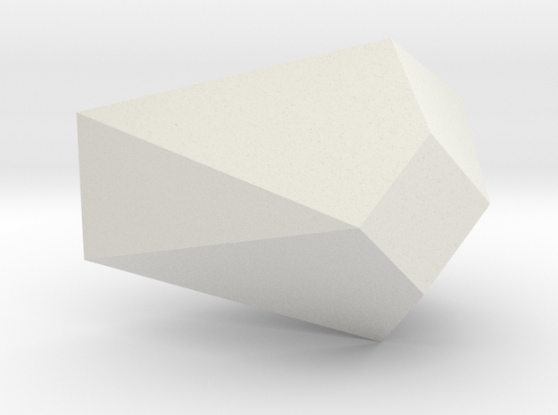 05. Sphenoid Hendecahedron - 1in in White Natural Versatile Plastic