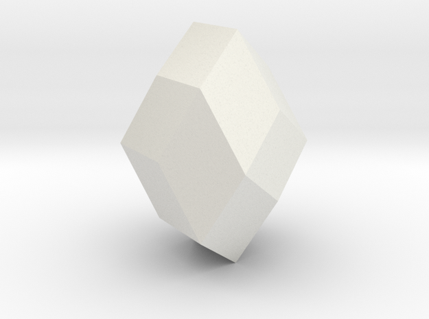 15. Rhombic Icosahedron - 1in in White Natural Versatile Plastic