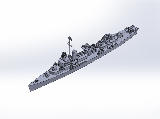 1/1250 Fletcher class Destroyer early type in Tan Fine Detail Plastic