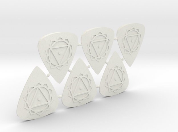 Manipura Guitar Pick (6 Pack) in White Natural Versatile Plastic