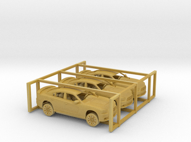 1/160 2012 Dodge Charger 3 Car Set Kit in Tan Fine Detail Plastic