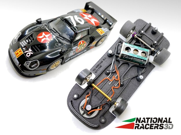 Chassis for Fly Porsche 911 GT1 EVO (AiO_AW) in Black PA12