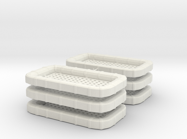 1/35 USN CARLY FLOAT “SQUARE” Set x6 in White Natural Versatile Plastic