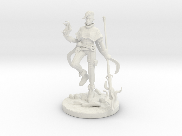Jirena "The Emberfury" Fire Mage in White Natural Versatile Plastic