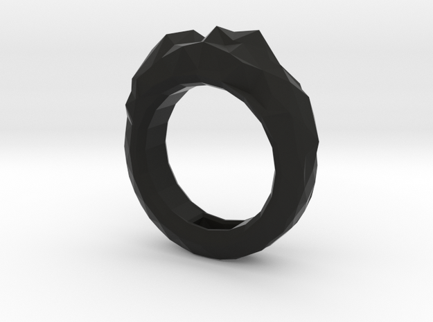 Mountain Ring in Black Natural Versatile Plastic
