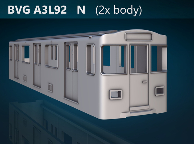 Berlin Baureihe A3L92 N [2x body] in Tan Fine Detail Plastic