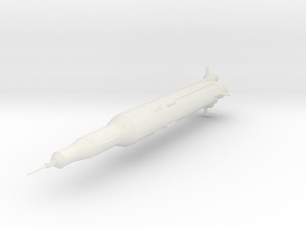 1/700 Scale Saturn V Rocket in White Natural Versatile Plastic