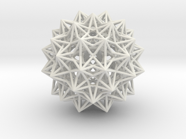Compound of 20 Octahedra in White Natural Versatile Plastic