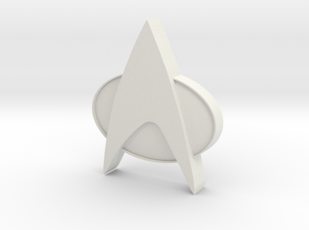 Badge - TNG in White Natural Versatile Plastic