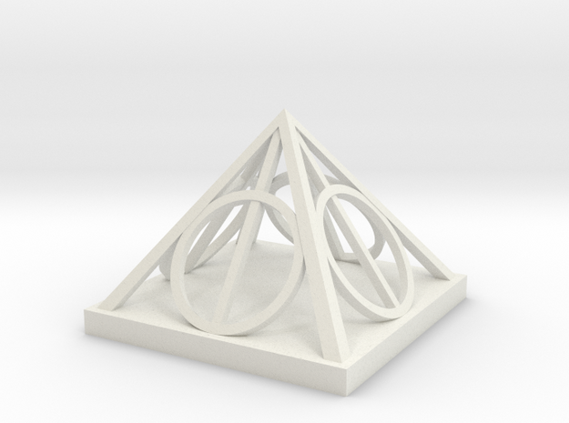 Deathly Hallows Sculpture in White Natural Versatile Plastic