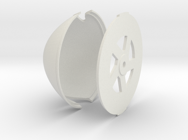 Albatros DVA Spinner  4 7/8 in diameter in White Natural Versatile Plastic