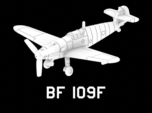 Bf 109F in White Natural Versatile Plastic: 1:220 - Z