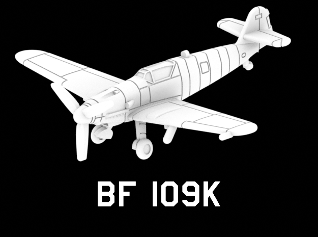 Bf 109K in White Natural Versatile Plastic: 1:220 - Z