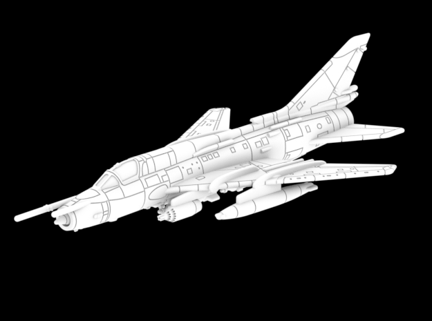 1:100 Scale Su-17M (Loaded, Wings In, Gear Up) in White Natural Versatile Plastic