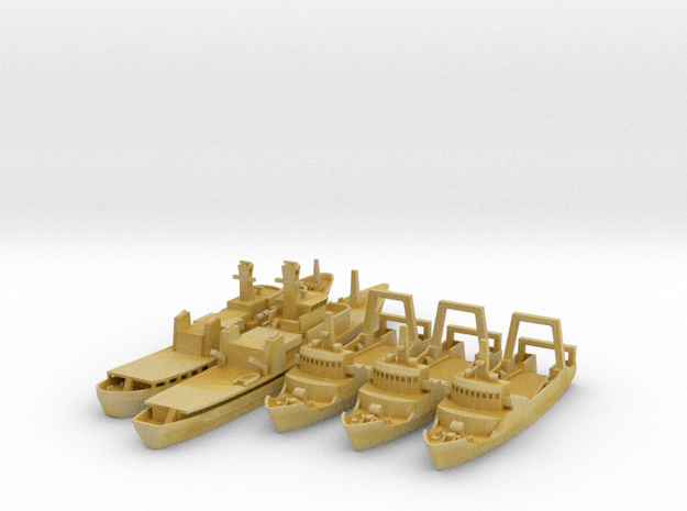Cod War Set 2 1/1250 & 1800 in Tan Fine Detail Plastic: 1:1250