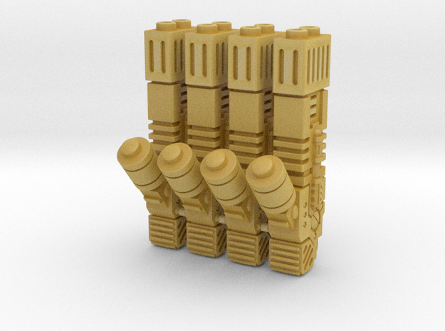 Fusion Blaster M1 bits, pack of 4/8/12/16 in Tan Fine Detail Plastic: Extra Small