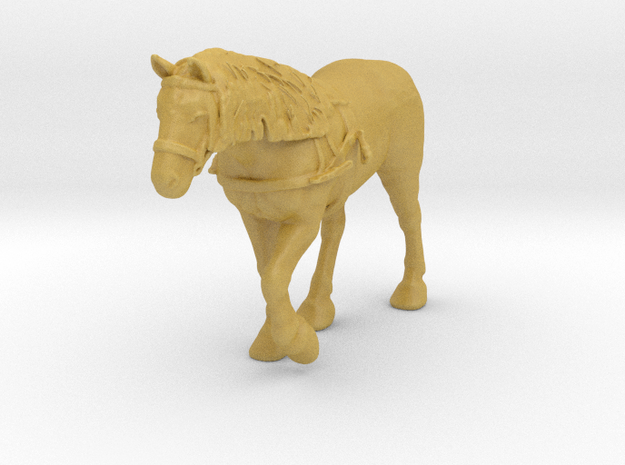 Farm Horse w/Harness in Clear Ultra Fine Detail Plastic: 1:87 - HO