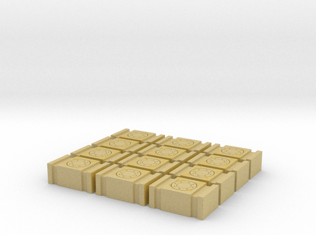 Set of 12 - Fuel Cell in Tan Fine Detail Plastic