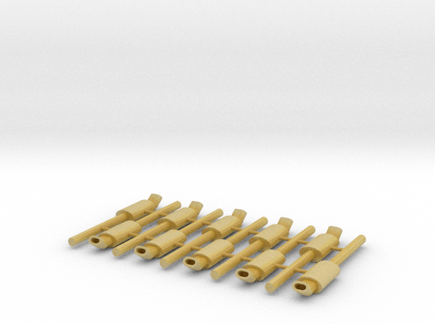 Set of 10 - DTM Style Exhaust in Tan Fine Detail Plastic