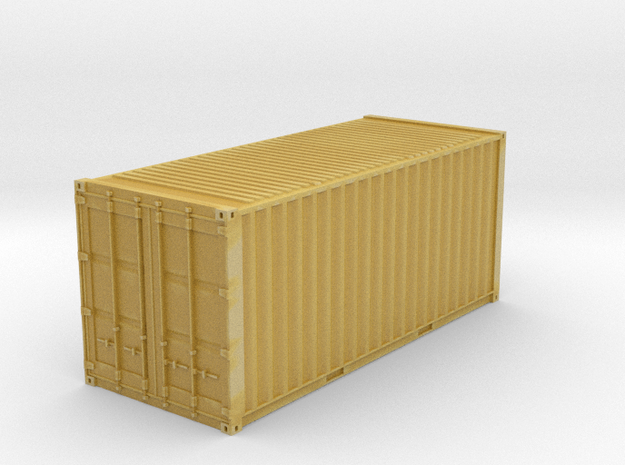 20ft Shipping Container N Scale in Tan Fine Detail Plastic: 1:148