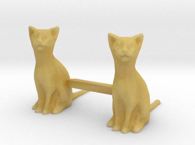 Cats Sitting in Clear Ultra Fine Detail Plastic: 1:64 - S