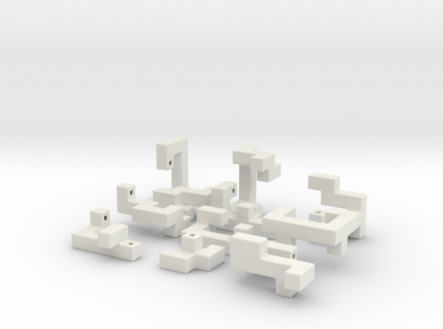 Switch Cube 5cm in White Natural Versatile Plastic