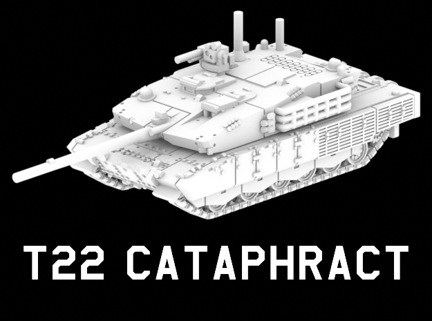 T22 Cataphract  in White Natural Versatile Plastic: 1:220 - Z