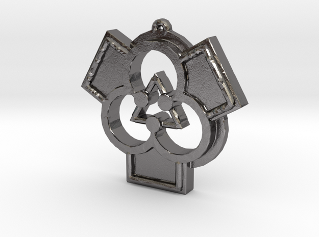 Architectural Pendant for a Patron of the Arts in Polished Nickel Steel