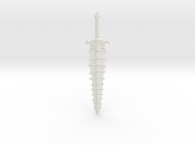 Mer-man Spine Sword for Masterverse/Classics in White Natural Versatile Plastic