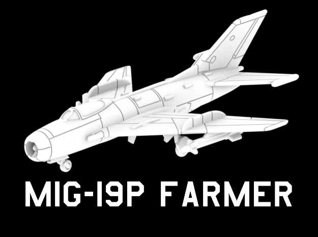 MiG-19P Farmer (Loaded) in White Natural Versatile Plastic: 1:220 - Z